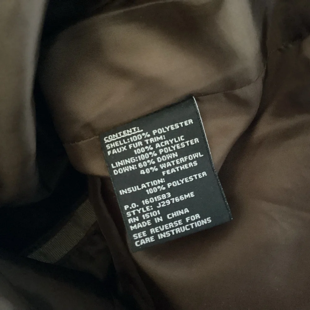 Jones New York Women’s Brown Puffy Coat. Size M - Picture 4 of 10